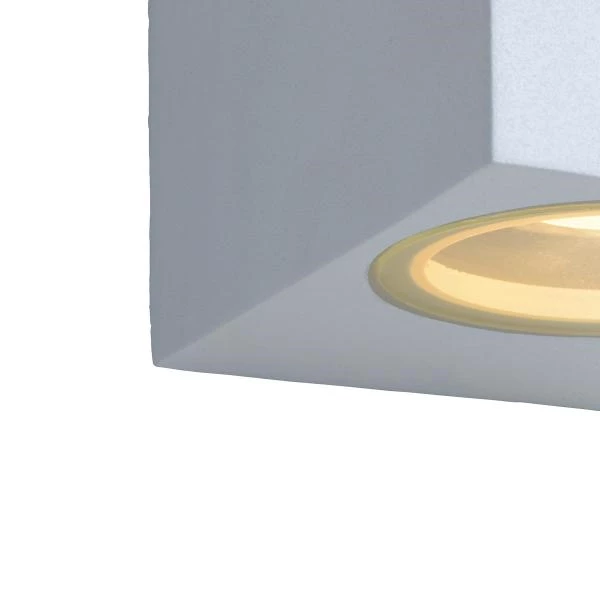 Lucide ZORA-LED - Foco de pared / Lámpara de pared Dentro/Fuera - LED Regul. - GU10 - 1x5W 3000K - IP44 - Blanco - DETAIL 1